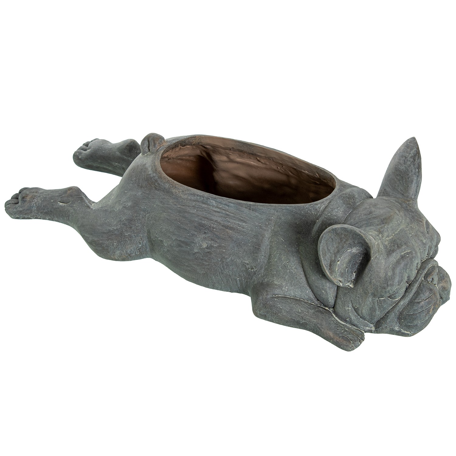 FIGURA/MACETERO RESINA PERRO TA