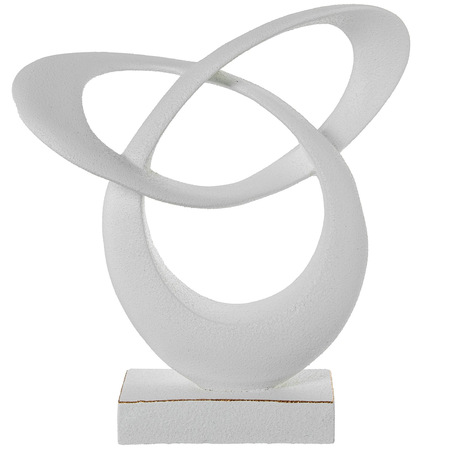 FIGURA ABSTRACTA CERAMICA 46CMCO/ORO ACABADO ARENA