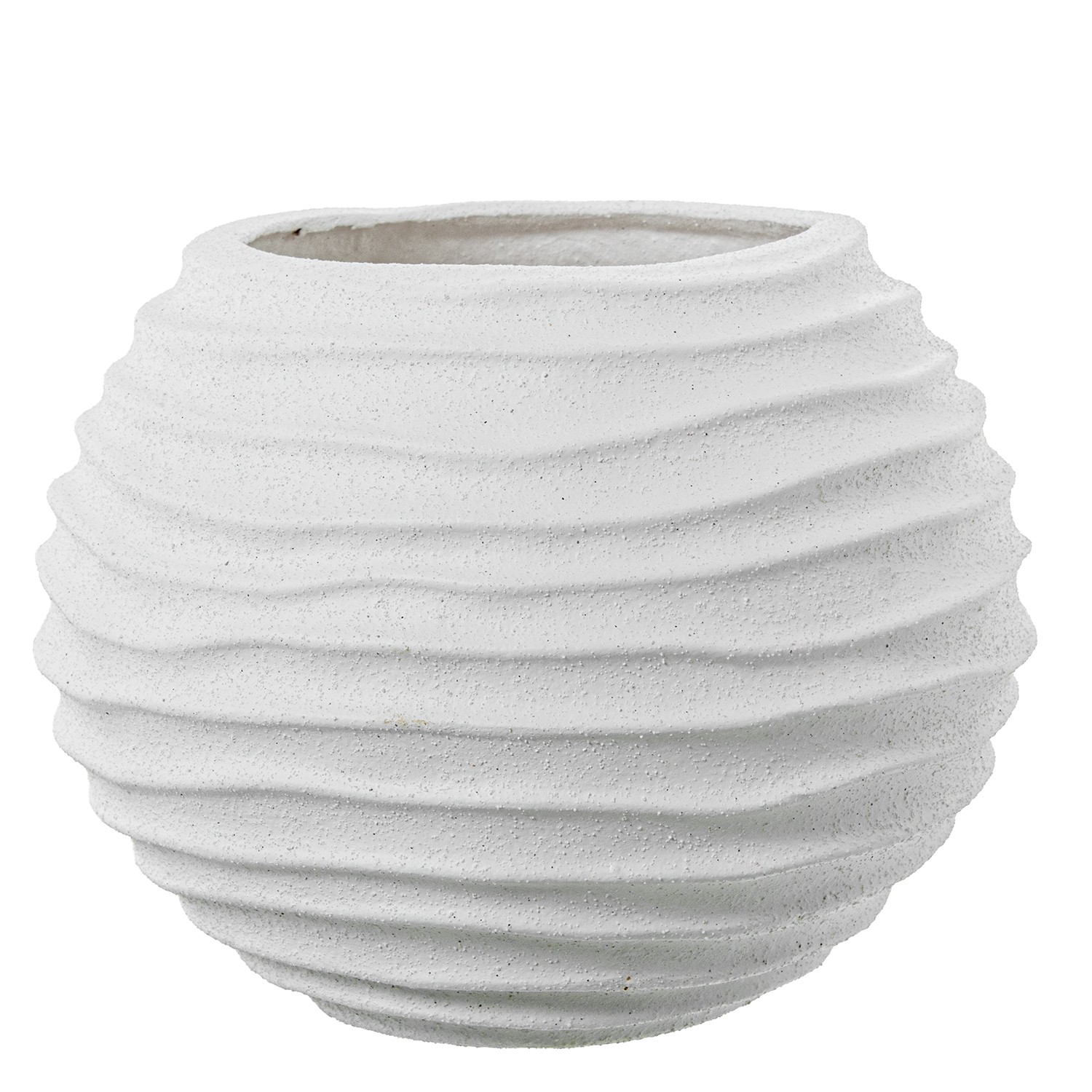 CENTRO CERAMICA ø26CM BLANCO ACABADO ARENA