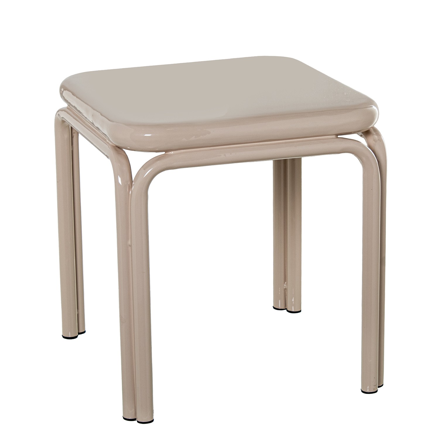 MESA CENTRO METAL BEIGE BRILLO