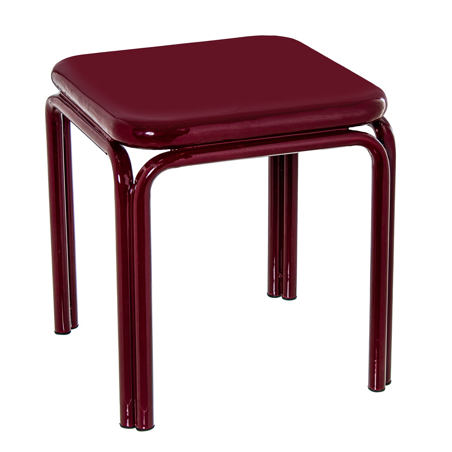 MESA CENTRO METAL BURDEO BRILL