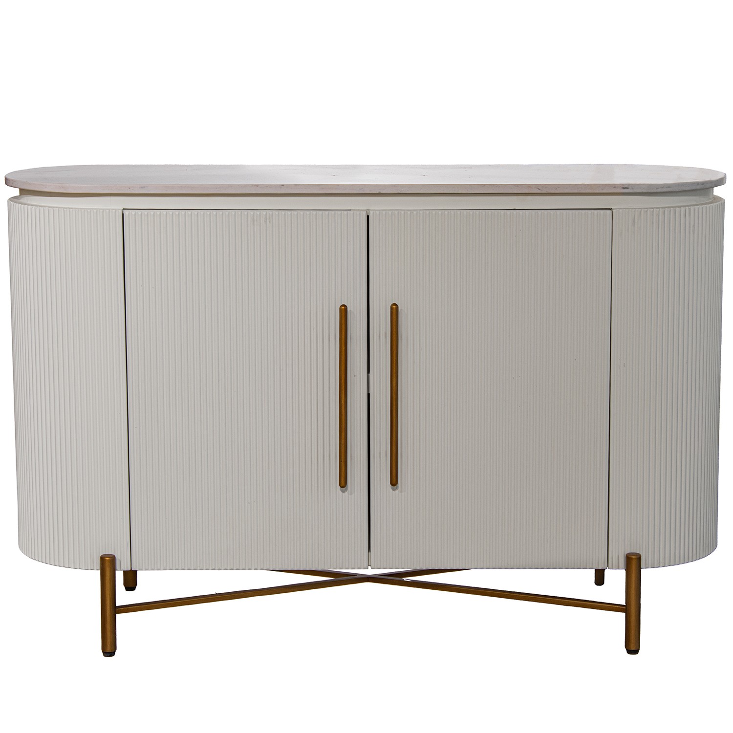 MUEBLE ENTRADA MADERA DM BLANCMERA MÁRMOL 4 PUERTAS