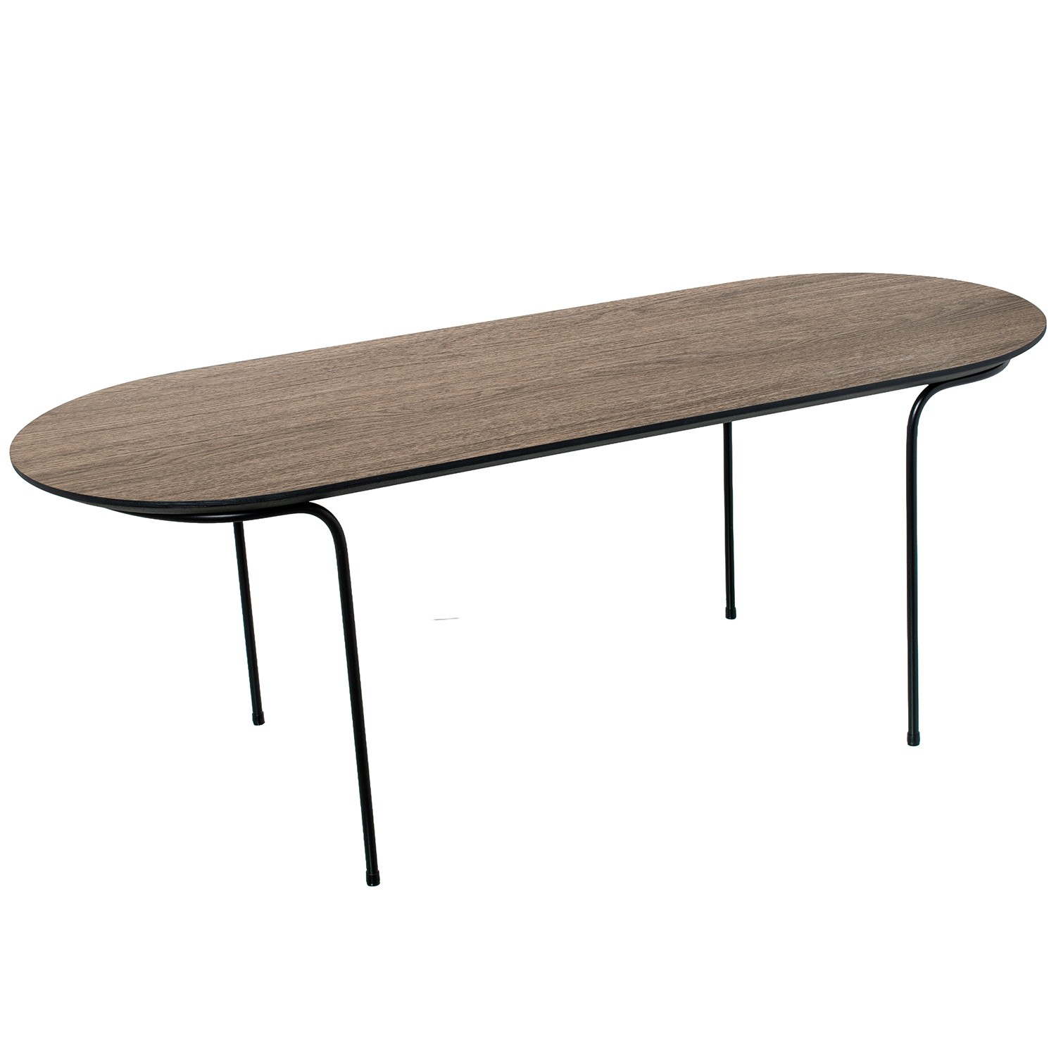MESA DE CENTRO ACABADO MADERAATAS METAL NEGRO