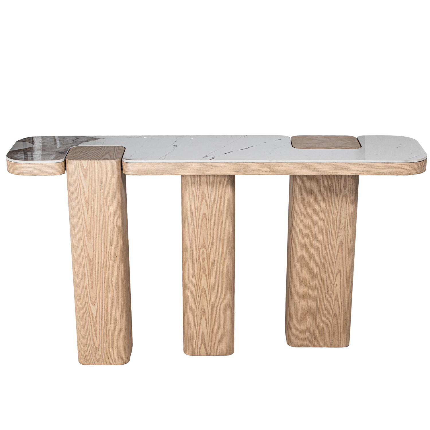 MESA ENTRADA CERÁMICA C/PATAS MADERA DM +91242