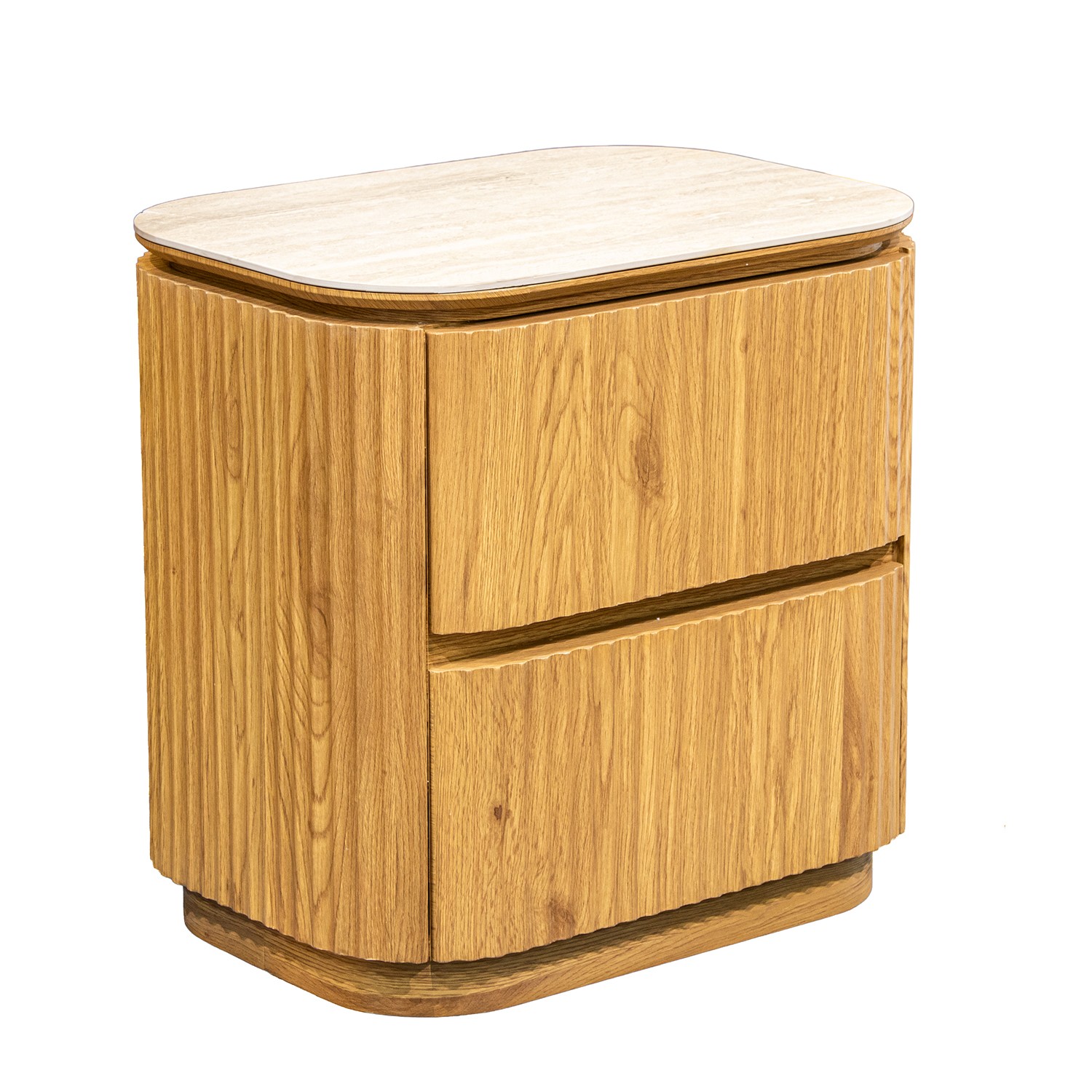 MESA DE NOCHE MADERA SOBRE CER ACBADO MÁRMOL