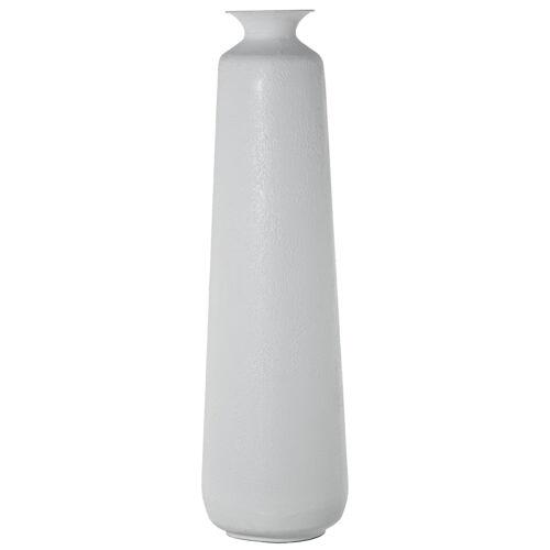 JARRÓN METAL HIERRO BLANCO