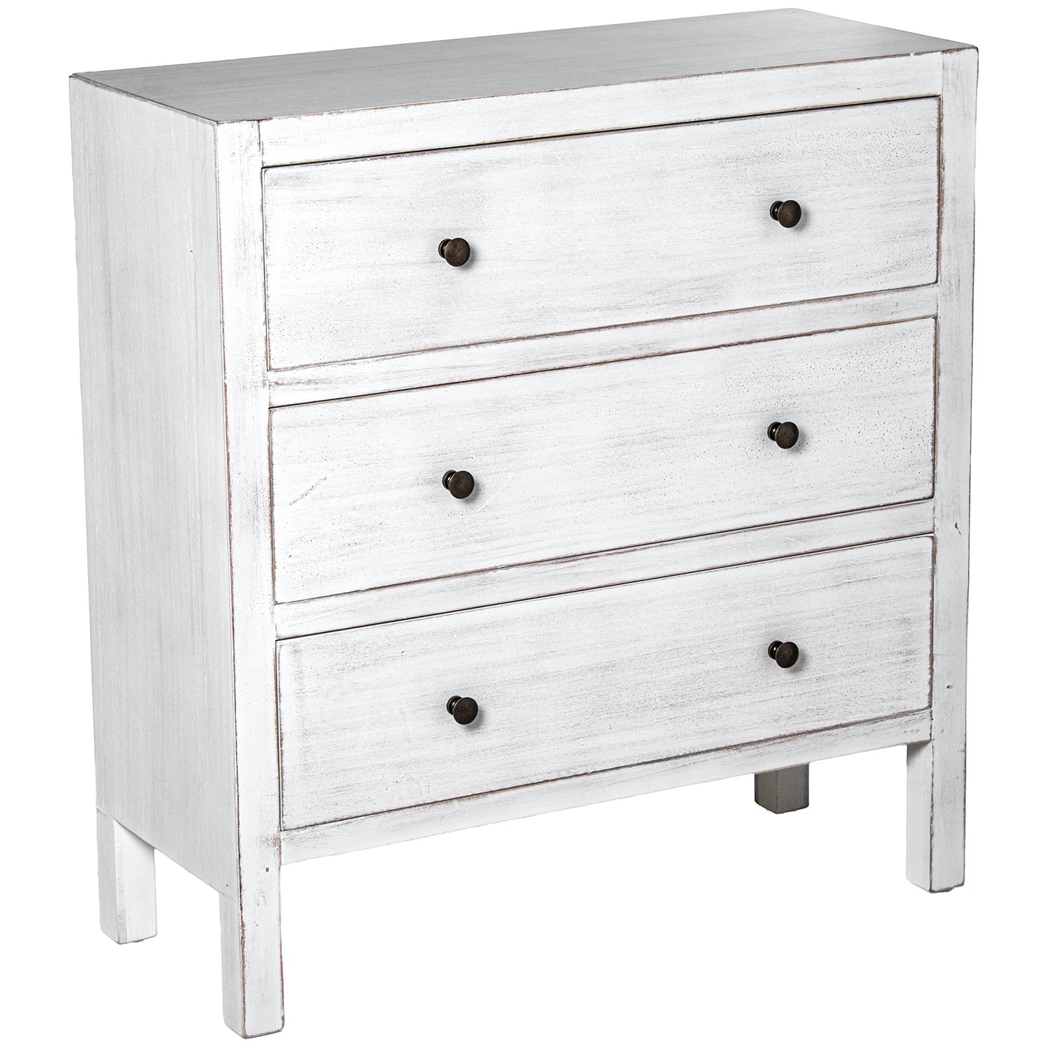 CÓMODA MADERA BLANCO C/3 CAJON+PAULOWNIA