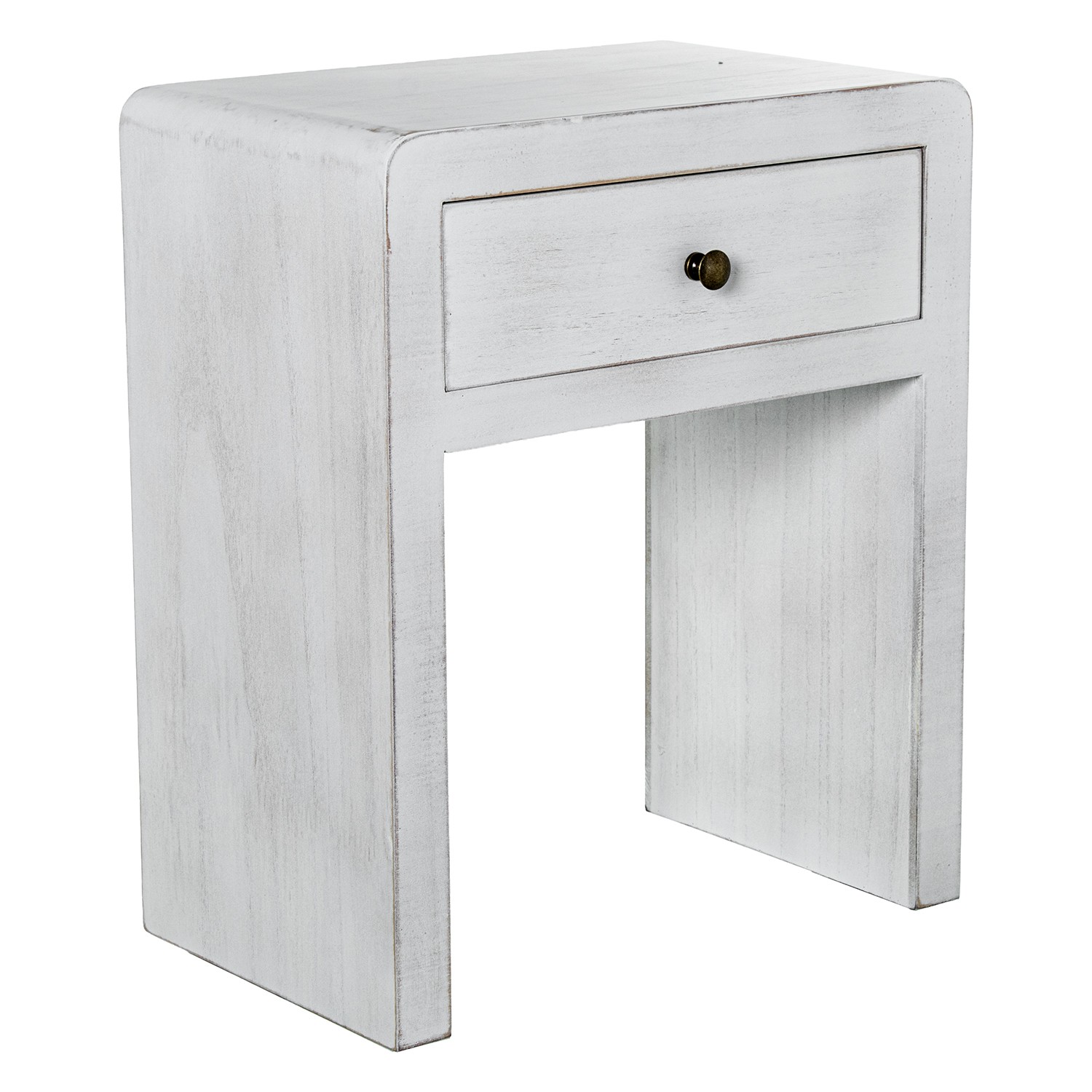 MESA DE NOCHE MADERA BLANCO DM+PAULOWNIA