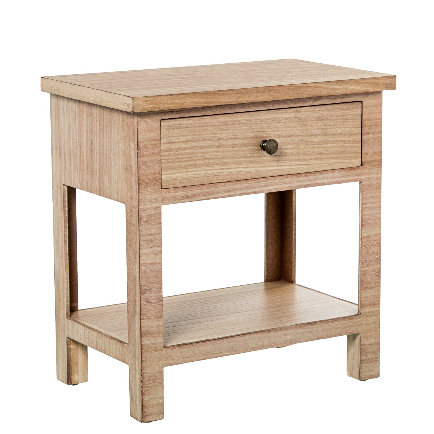 MESA DE NOCHE MADERA NATURAL DULOWNIA