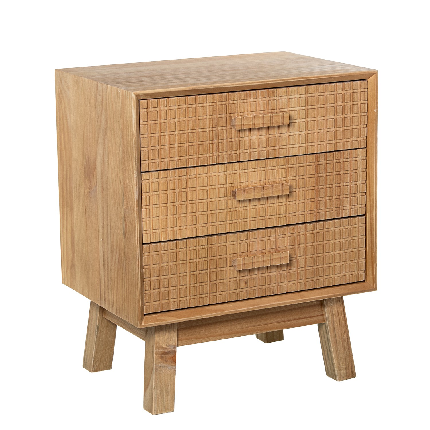 MESA DE NOCHE MADERA NATURAL 3S PINO DE NUEVA ZELANDA