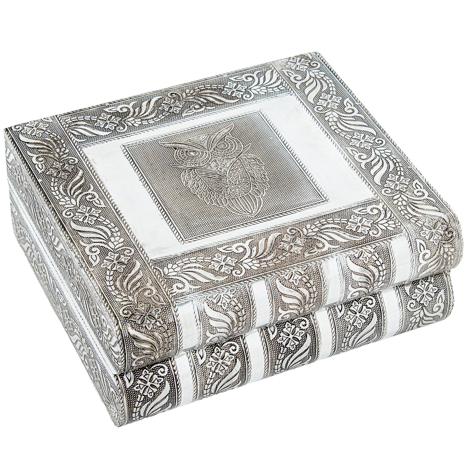 JOYERO METAL PLATEADO C/ESPEJOECO. ELEFANTE