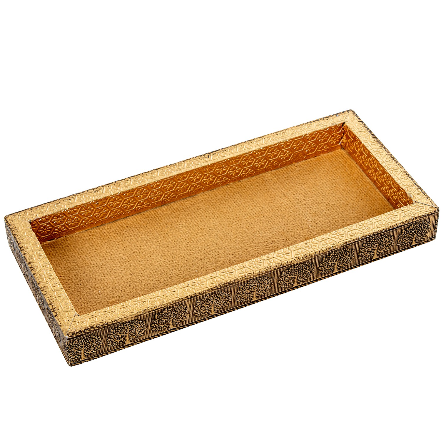 BANDEJA METAL DORADO ÁRBOL DEO ÁRBOL DE LA VIDA