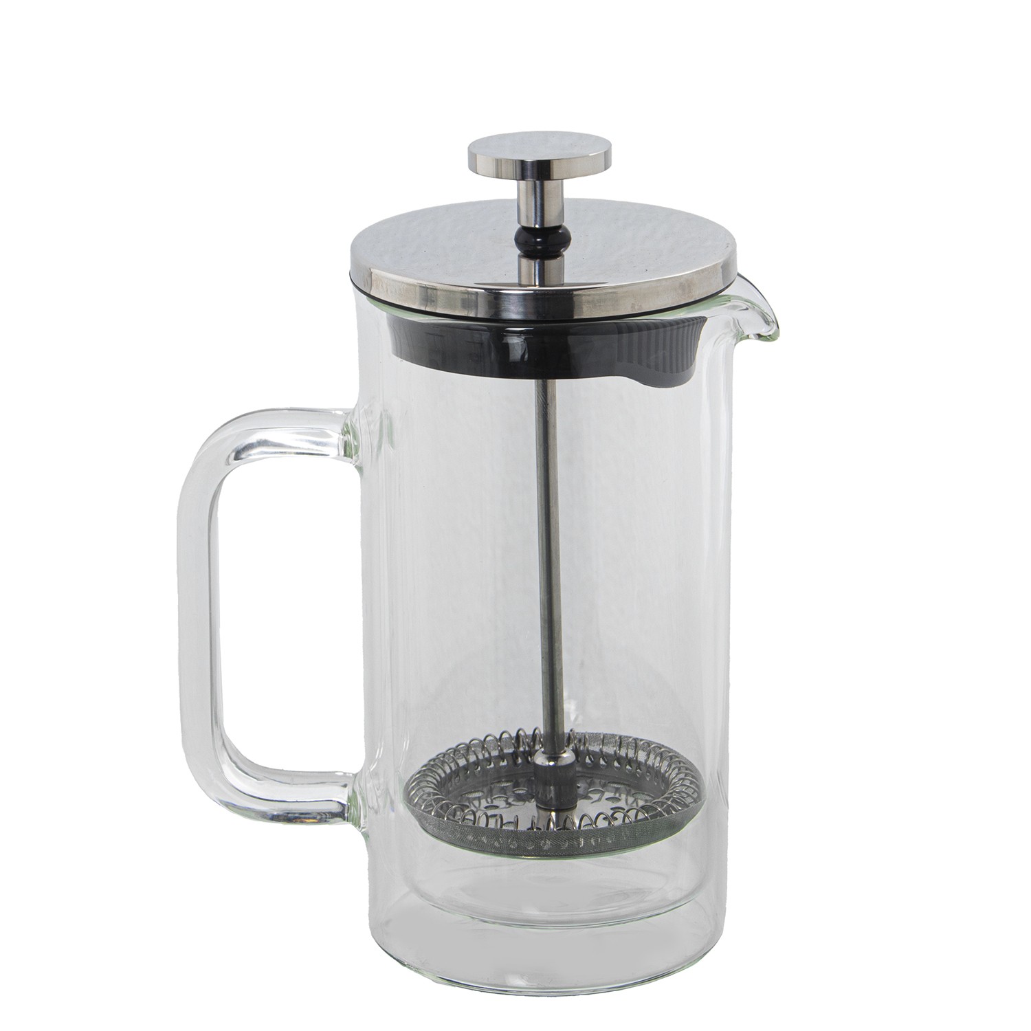 CAFETERA ÉMBOLO 350ML CRISTAL TAPA BAMBÚ, PRENSA ACERO INOX