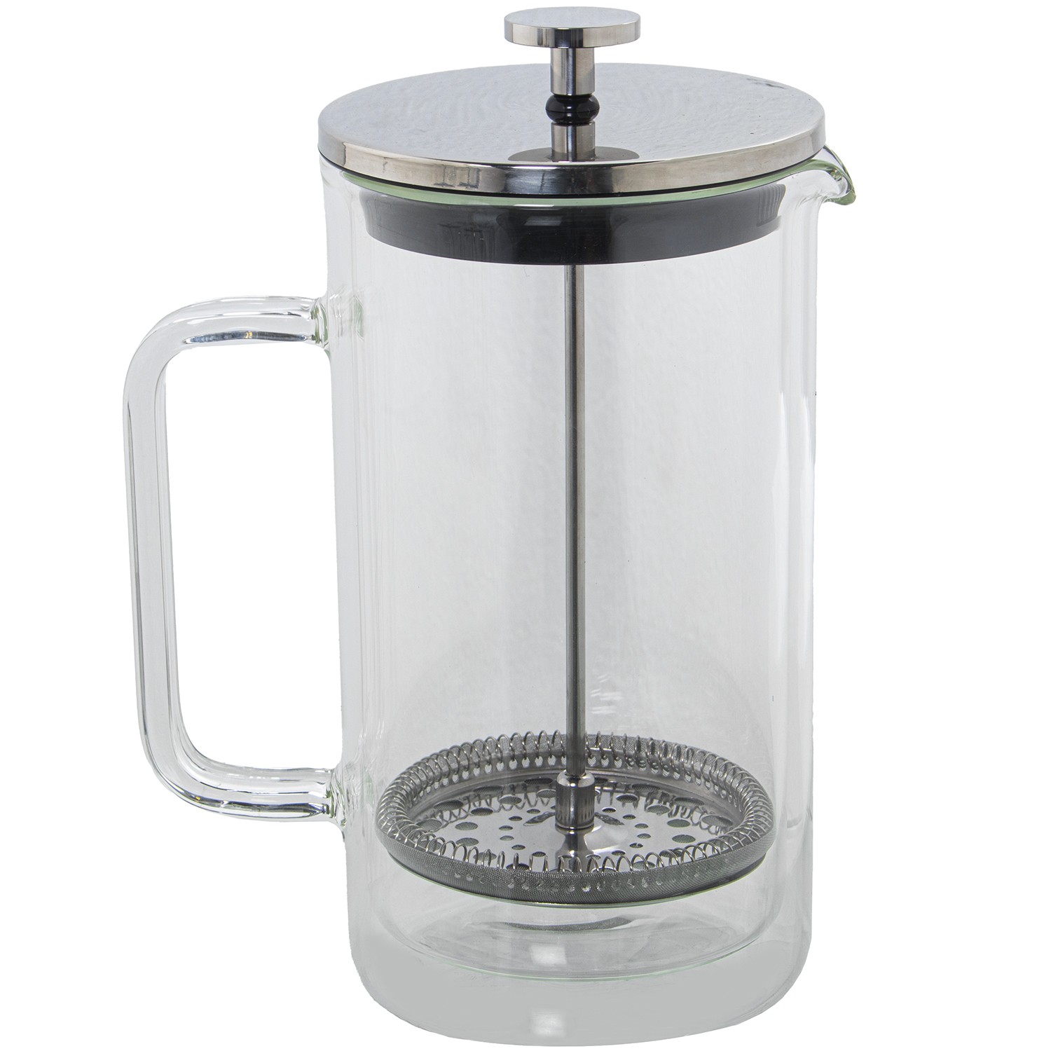 CAFETERA ÉMBOLO 1000ML CRISTALDOBLE/ACERO INOXIDABLE