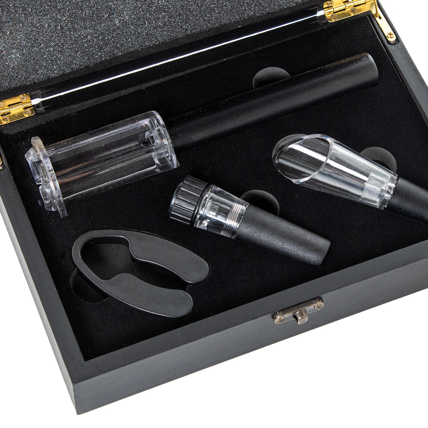 SET 4 UTENSILIOS VINO C/CAJA MCORCHO