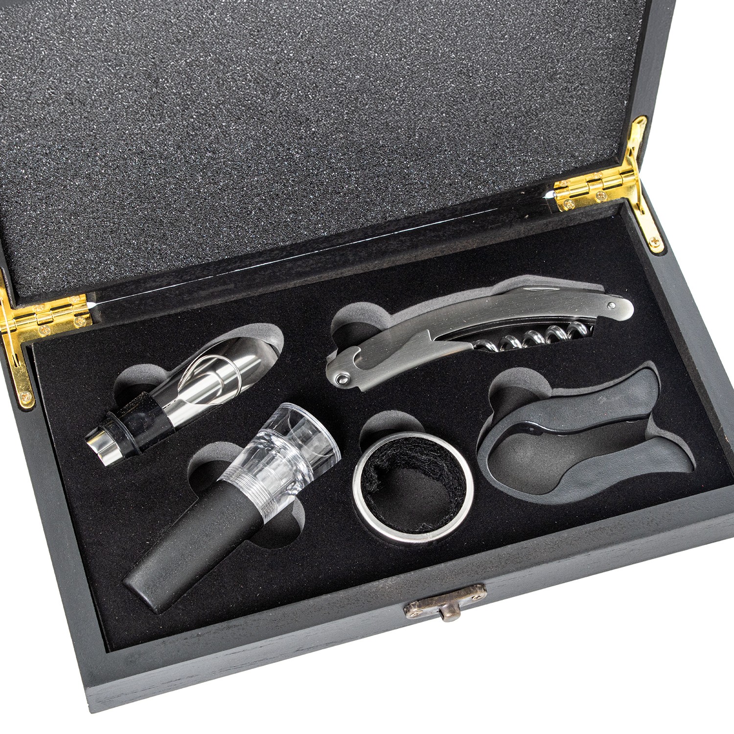 SET 4 UTENSILIOS VINO EN CAJA