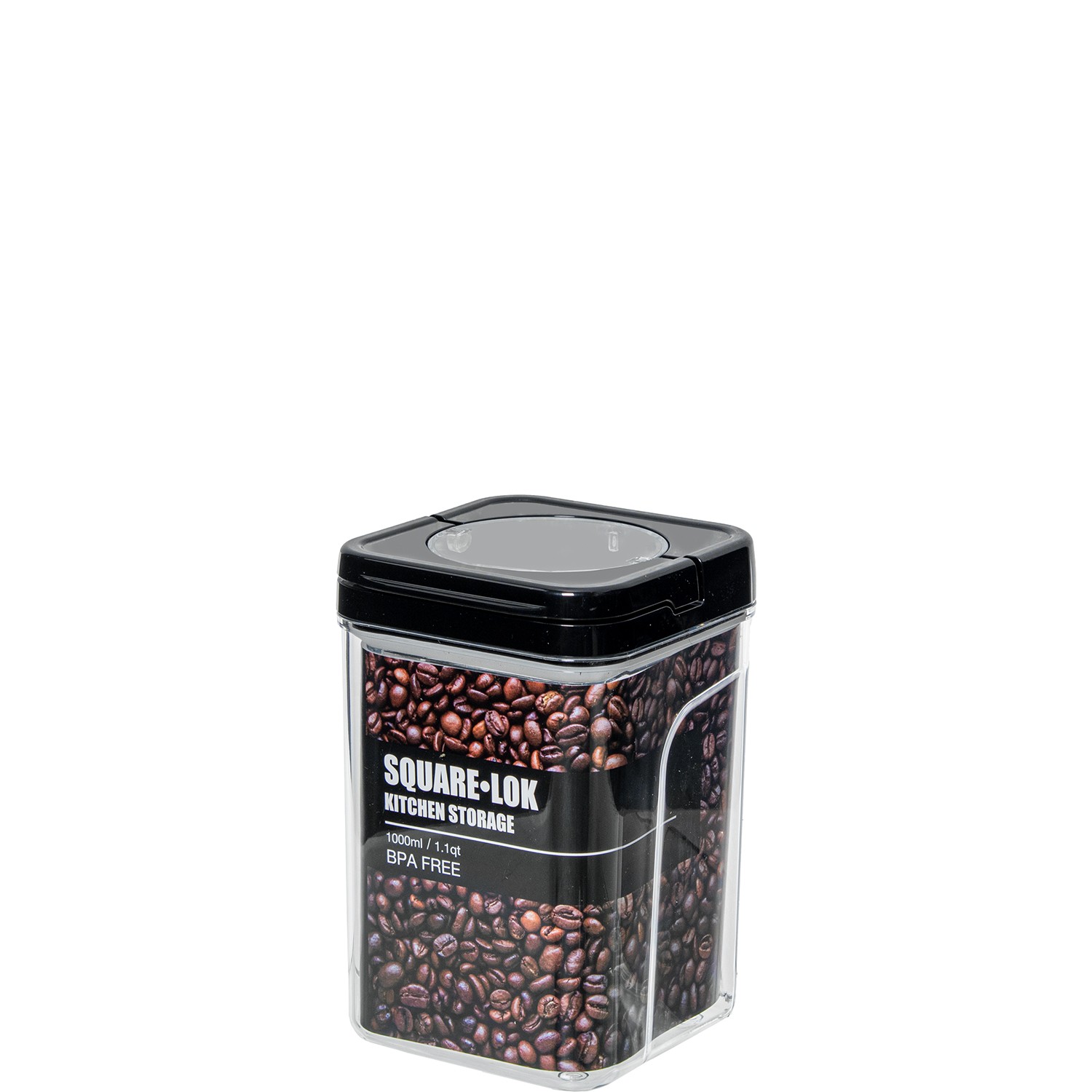 BOTE COCINA ACRÍLICO 1000ML TAA NEGRA CIERRE HERMÉTICO
