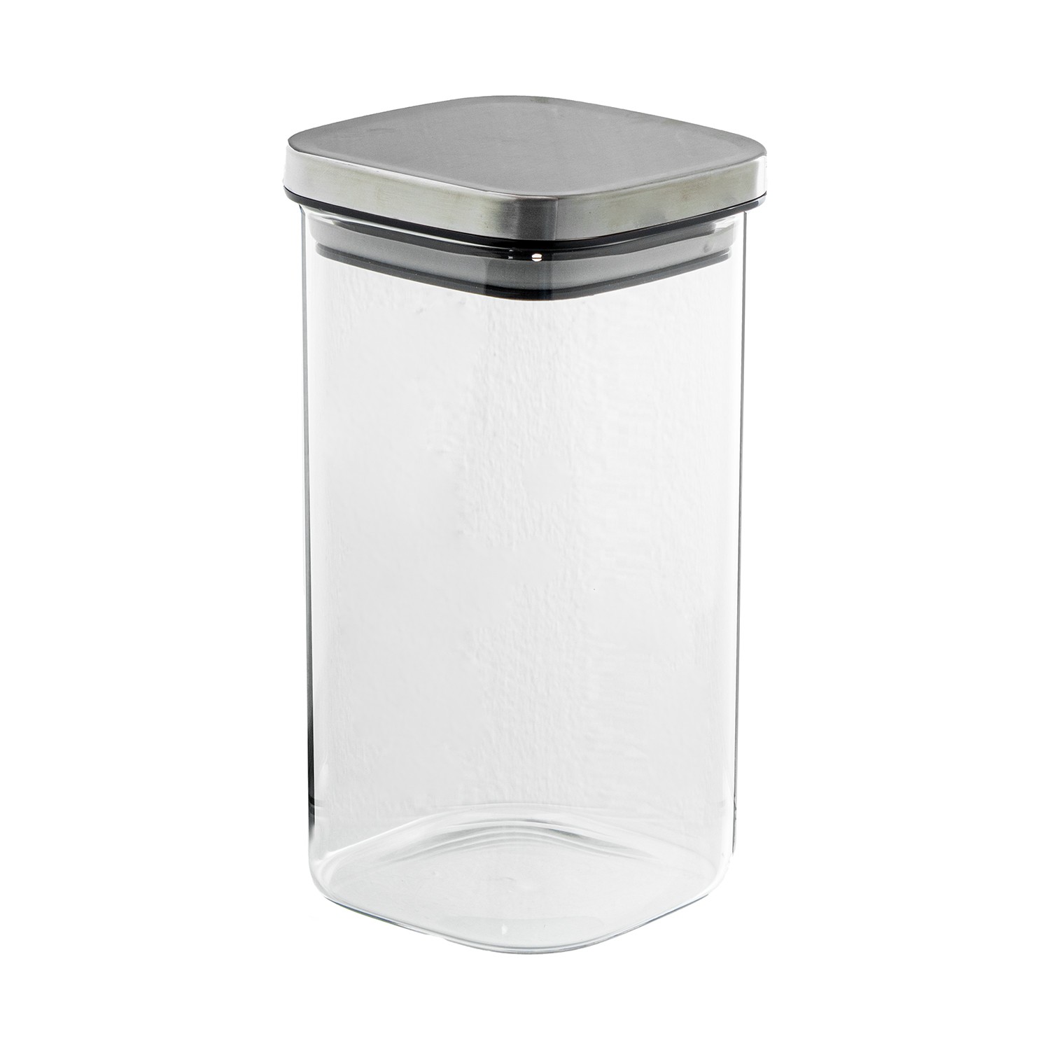BOTE COCINA CRISTAL 1300ML TAPA ACERO INOX.