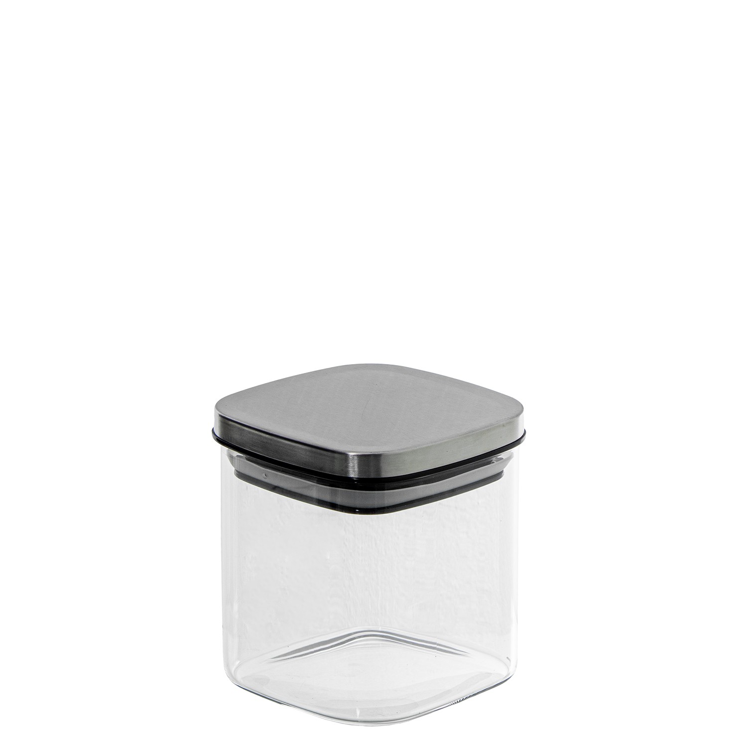 BOTE COCINA CRISTAL 650ML TAPAA ACERO INOX.