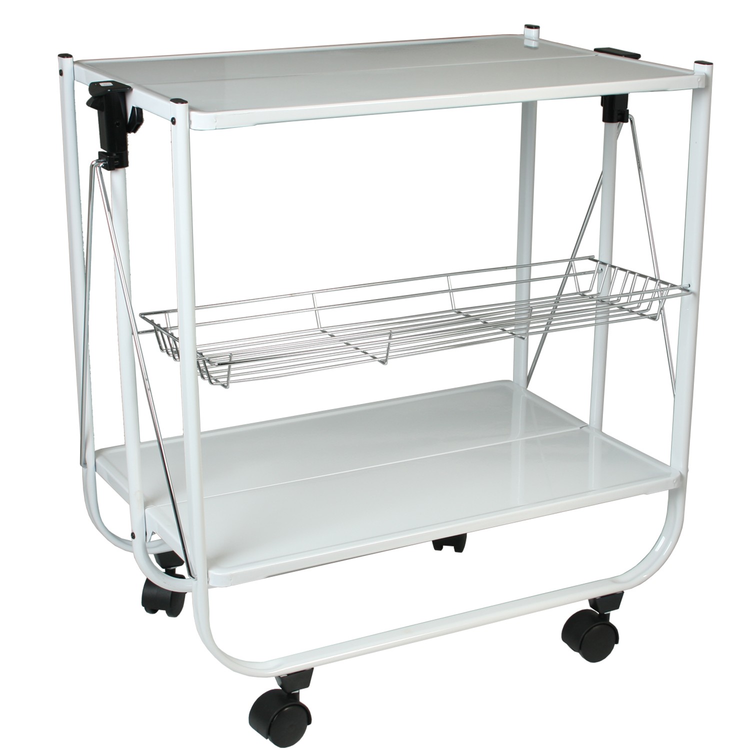 CAMARERA PLEGABLE METAL BLANCAIS/GRIS