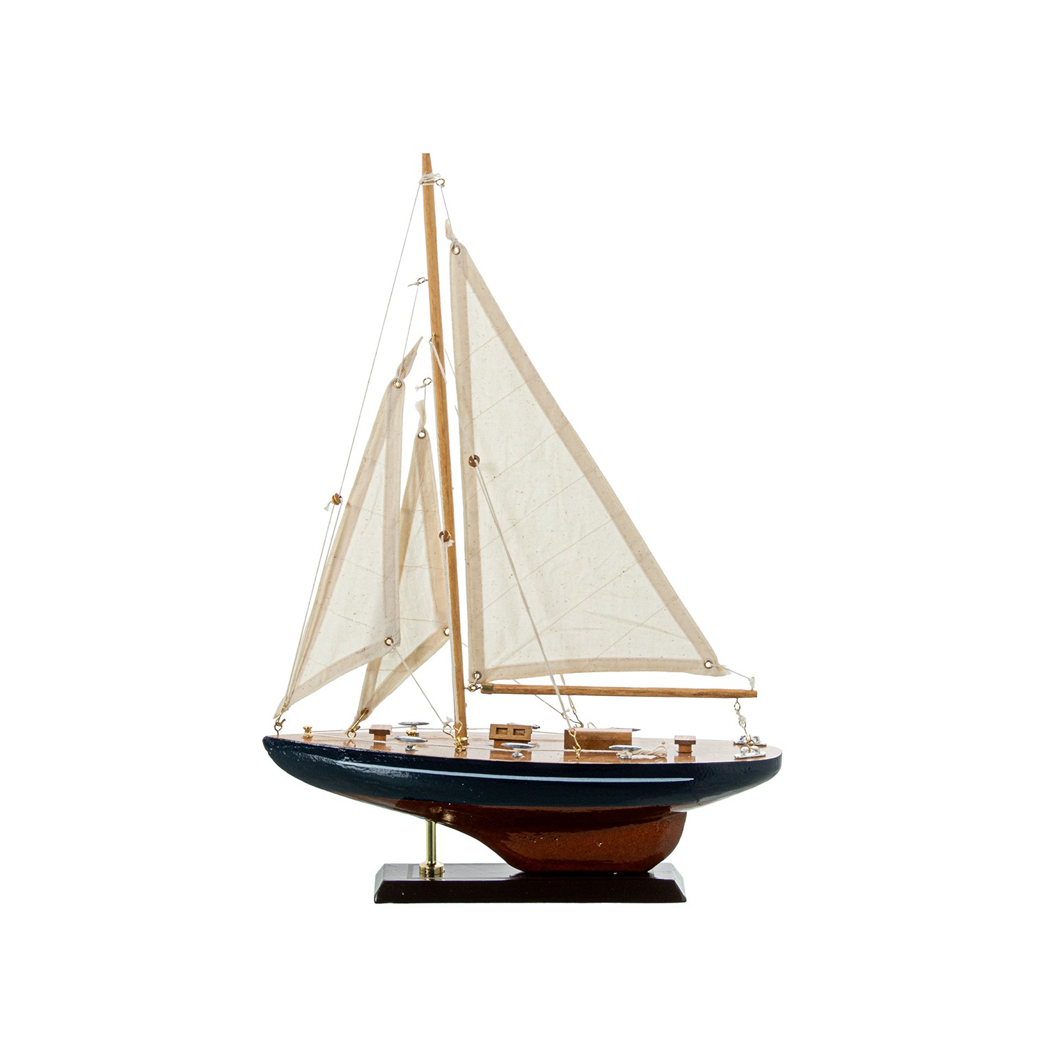 VELERO MADERA 30X43CM CASCO AZO CROMADO