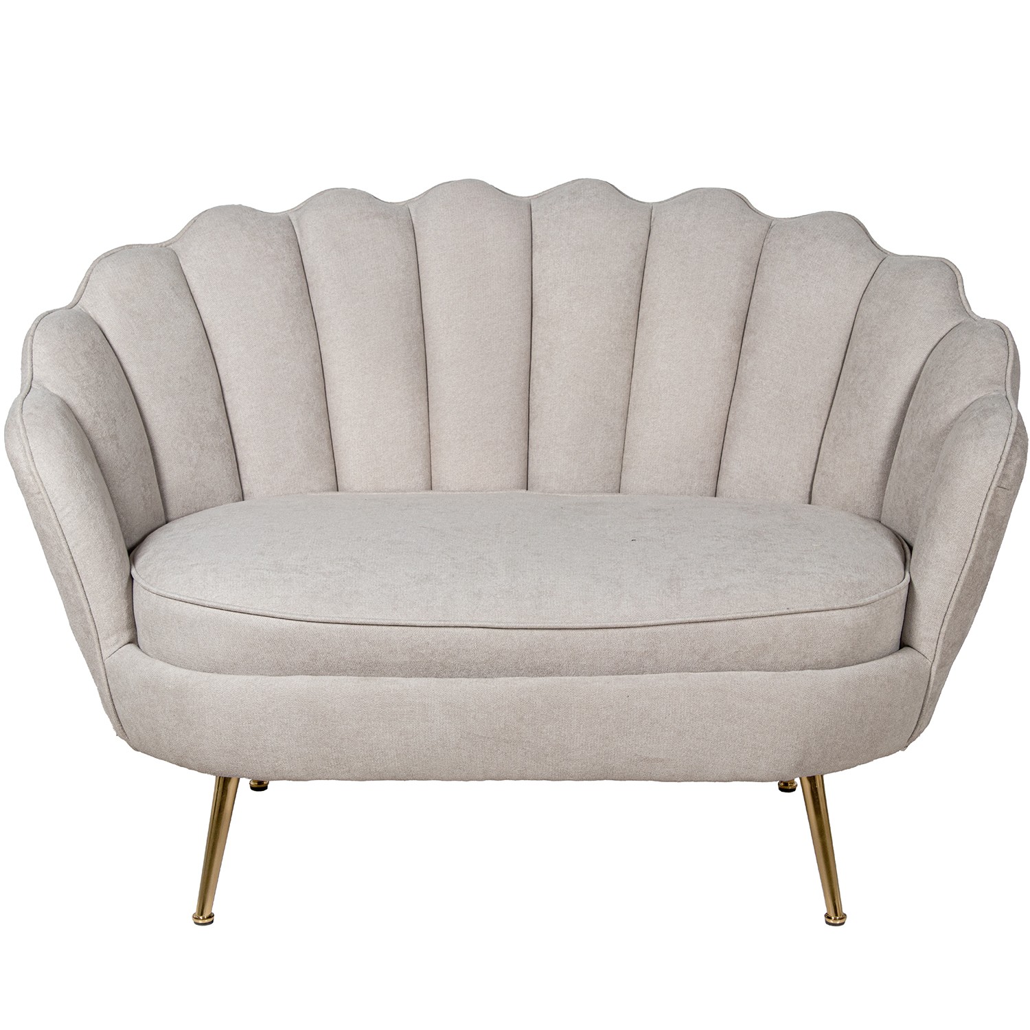 SOFA 2 PLAZAS MADERA TELA BEIG