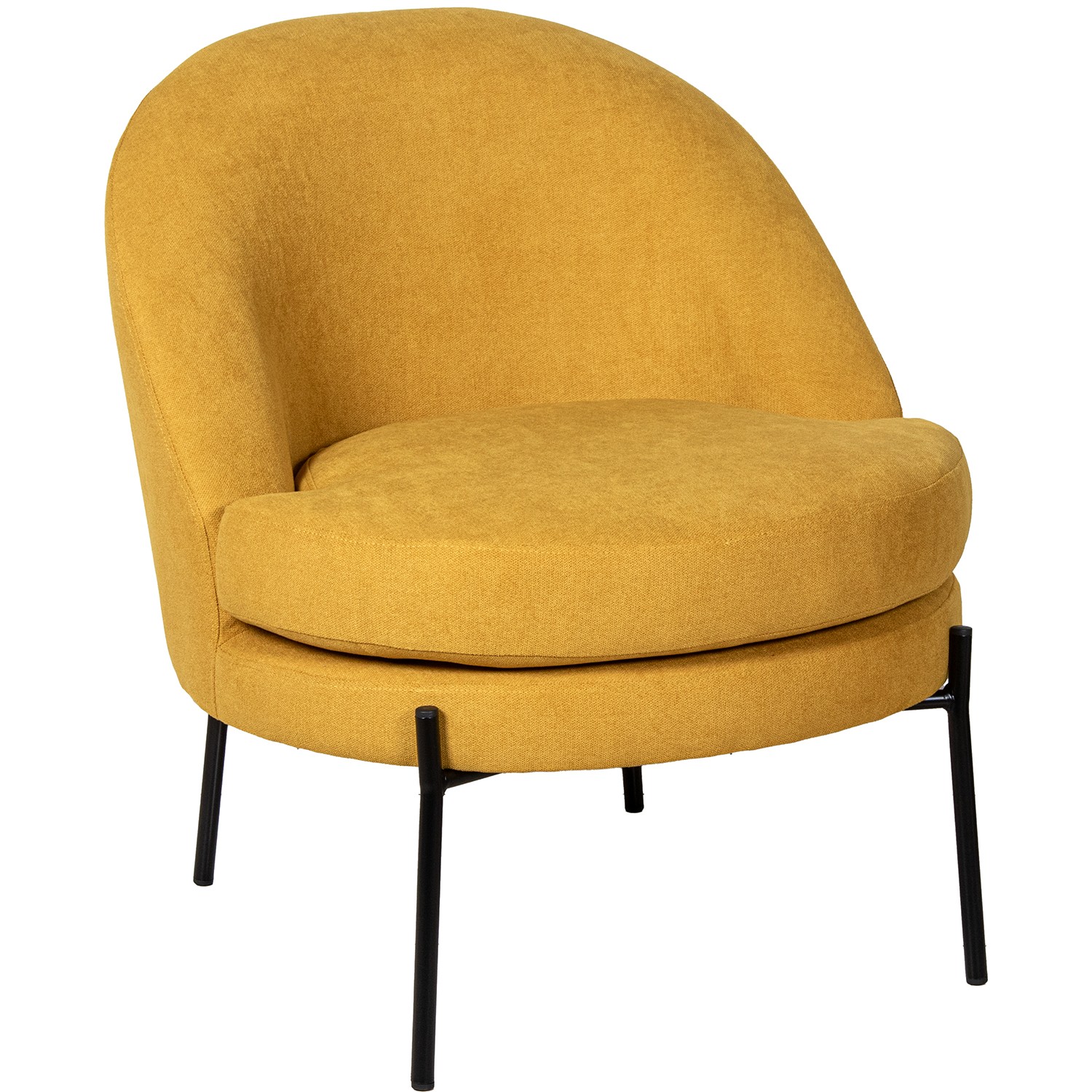 SILLON TELA MOSTAZA PATAS METANEGRO