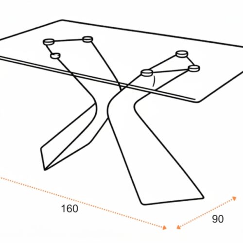 MESA COMEDOR MS-GLR-CRIST